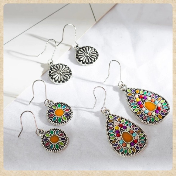 A Proper Pick Jewelry - Set of 3 Southwestern Earrings